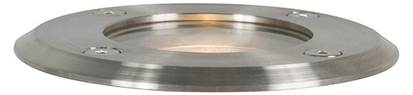 Komplet 6 zunanjih talnih reflektorjev jeklo 11 cm IP67 - Basic Round