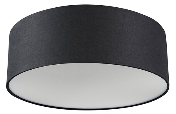 Stropna svetilka črna 30 cm, vključno z LED - Drum LED