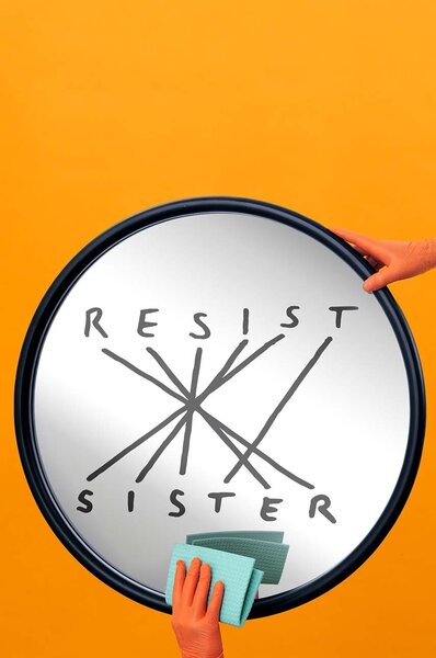 Seletti Stensko ogledalo Seletti Resist Sister