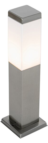 Sodobna zunanja svetilka 45 cm jeklo z vtičnico IP44 - Malios