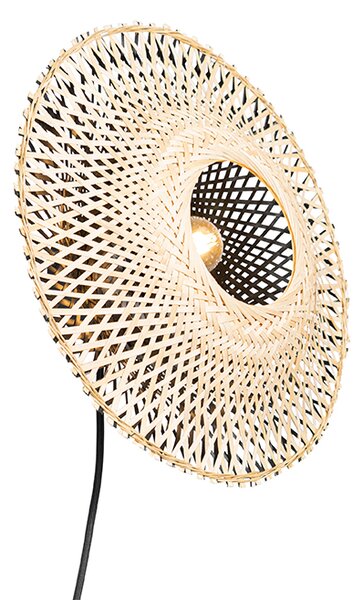 Orientalska stenska svetilka bambus 35 cm s priključkom - Rina