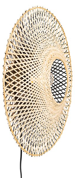 Orientalska stenska svetilka bambus 50 cm s priključkom - Rina