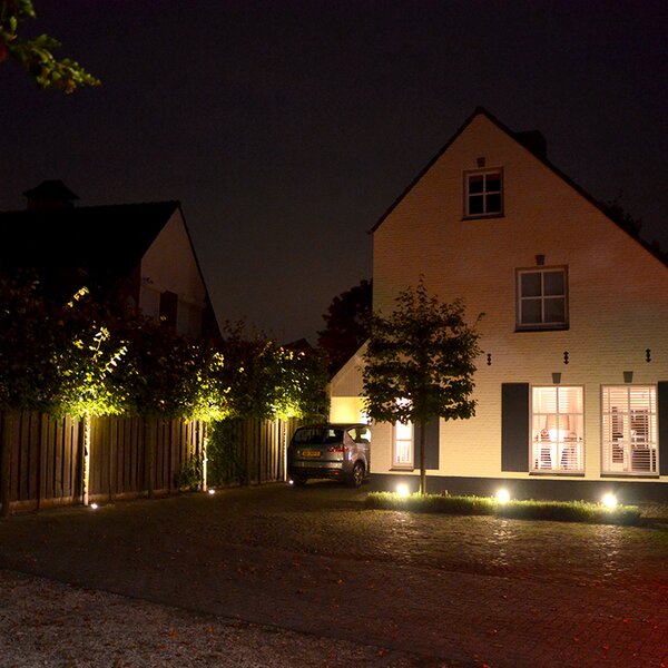 Talni reflektor jeklo 10,5 cm IP65 - Basic Square