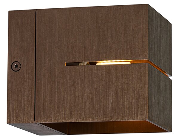 Set 2 Pametnih Stenskih Svetilk Temno Bronasta 9.7 cm Vklj. Wifi G9 - Transfer Groove
