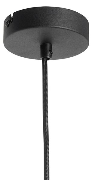 Umetnostno-dekorativna viseča svetilka črna z zlatim steklom 20 cm - Pallon
