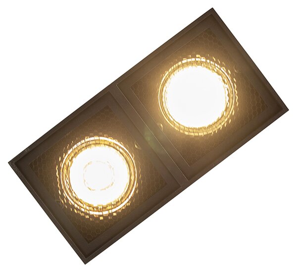 Dizajnerski reflektor črne barve 2-luč - Qubo Honey