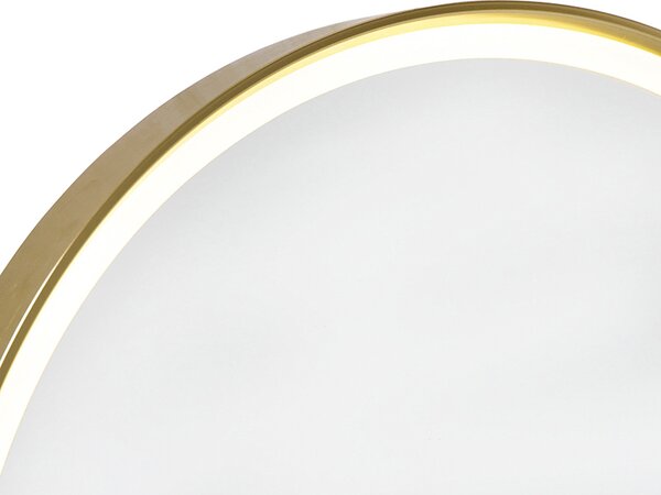 Kopalniško ogledalo baker 50 cm vklj. LED 3-stopenjsko zatemnjevanje z dotikom okroglo - Miral