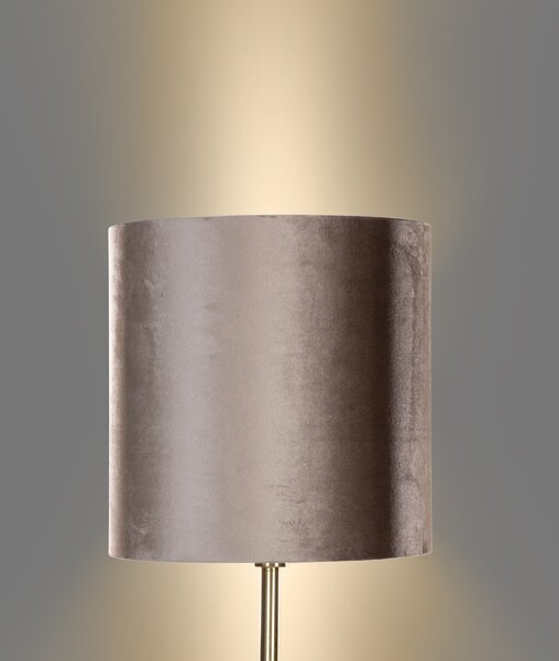 Talna svetilka medenina s senčnikom iz žameta taupe 50cm - Simplo
