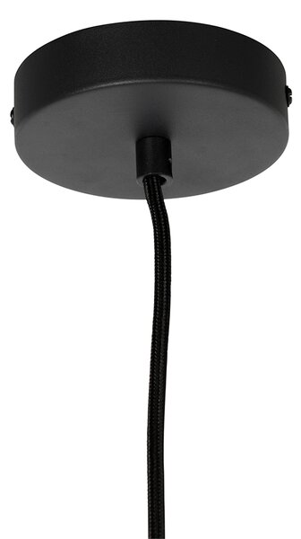 Retro viseča svetilka črna s prozornim steklom 20 cm - Eclipse
