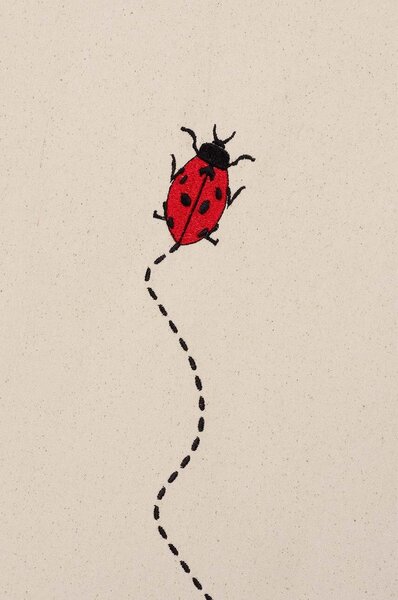 Ferm Living Otroški šotor ferm LIVING Ladybird Embroidery
