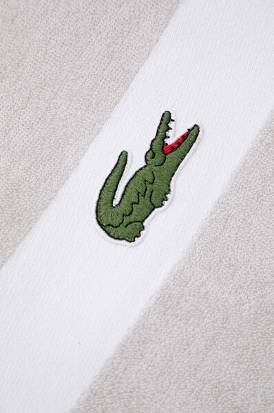 Lacoste Srednje velika bombažna brisača Lacoste L Casual Argent 70 x 140 cm