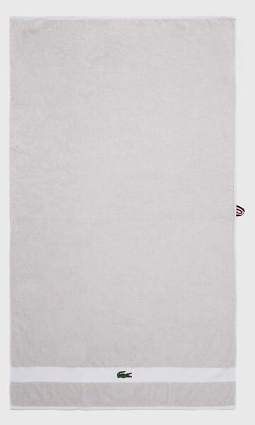 Lacoste Srednje velika bombažna brisača Lacoste L Casual Argent 70 x 140 cm
