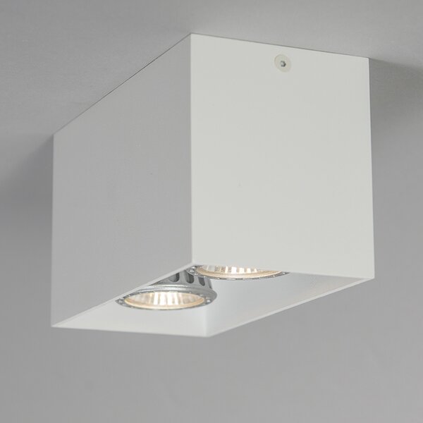 Dizajnerski nadgradni reflektor bel 2-luči GU10 50mm - Qubo