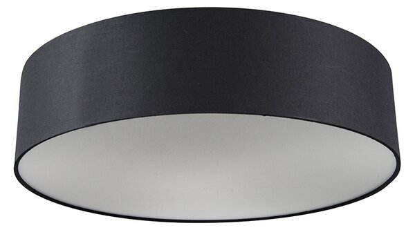 Stropna svetilka črna 40 cm vključno z LED - Drum LED