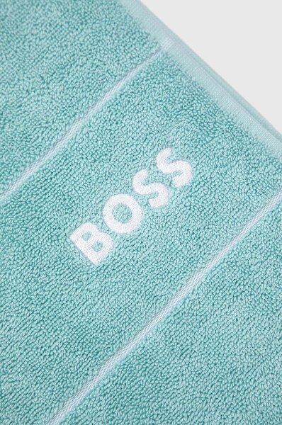 BOSS Srednje velika bombažna brisača BOSS Plain Aruba Blue 70 x 140 cm