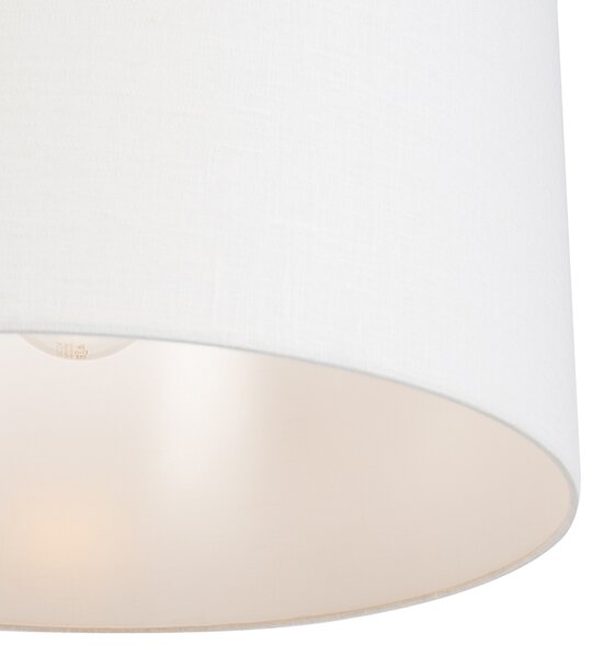 Moderna viseča svetilka črna z belim odtenkom 50 cm - Combi 1
