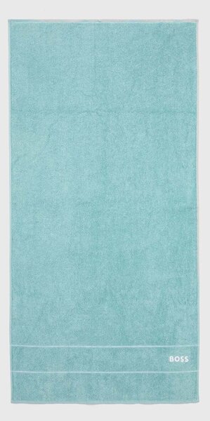 BOSS Srednje velika bombažna brisača BOSS Plain Aruba Blue 70 x 140 cm