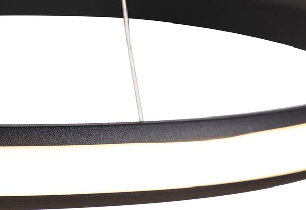 Moderna viseča svetilka črna 74 cm vključno z LED - Rowan