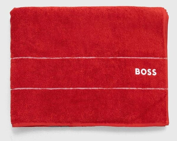 BOSS Velika bombažna brisača BOSS Plain Red 100 x 150 cm