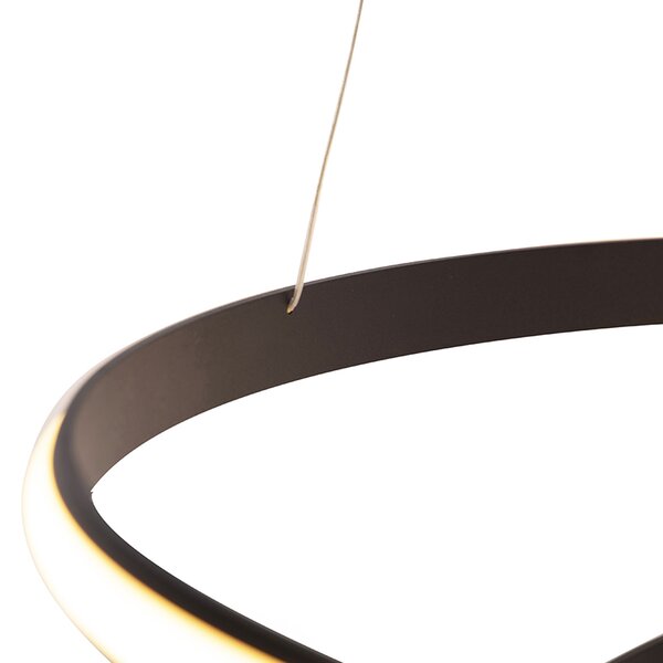 Moderna viseča svetilka črna 74 cm vključno z LED - Rowan