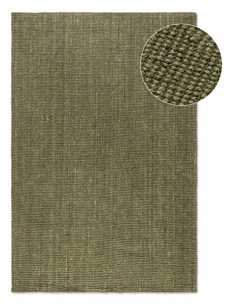 Kaki zelena preproga iz jute 80x150 cm Bouclé – Hanse Home