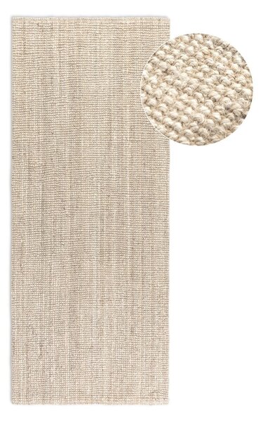Kremno bel tekač iz jute 80x200 cm Bouclé – Hanse Home