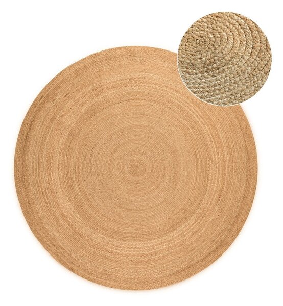 Obojestranska okrogla preproga iz jute v naravni barvi ø 100 cm Braided – Hanse Home