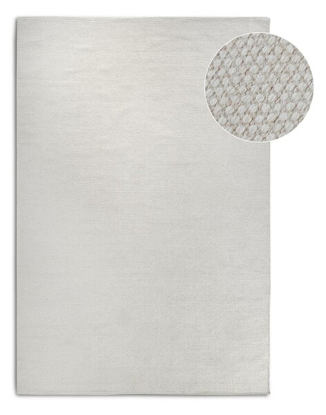 Kremno bela ročno tkana preproga iz mešanice volne 160x230 cm Pradesh Natural White – Elle Decoration