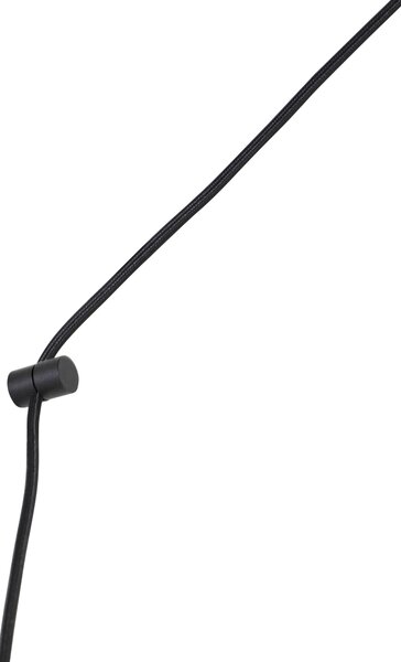 Pendant Lamp Black with Plug and Leaf Shade with Gold Interior 35cm - Cavalux
