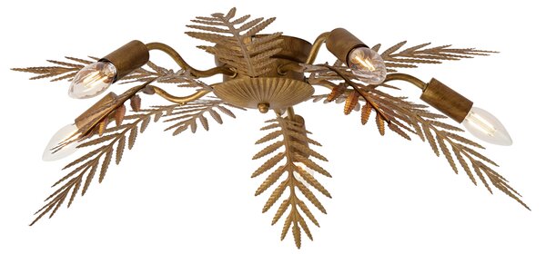 Vintage stropna svetilka zlata 70 cm 5-luč - Botanica