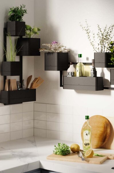 Umbra Komplet stenskih cvetličnih loncev Umbra Cubiko 35,6 x 72,6 cm