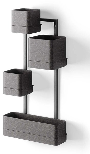 Umbra Komplet stenskih cvetličnih loncev Umbra Cubiko 35,6 x 72,6 cm