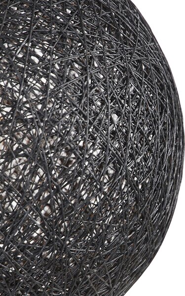 Dizajnerska viseča svetilka črna sfera 45cm - Corda