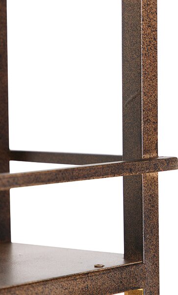 Industrijska viseča svetilka rdeče-rjava z nosilcem za 4 luči - Cage Rack