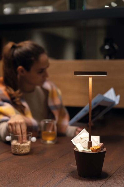 Zafferano Led brezžična namizna svetilka Zafferano Paldina Reverso