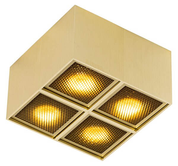 Dizajnerski reflektor zlato 4-luč - Qubo Honey