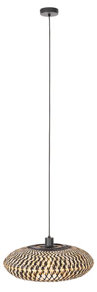 Vzhodna viseča svetilka črni bambus 50 cm - Ostrava