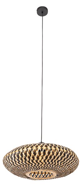 Vzhodna viseča svetilka črni bambus 50 cm - Ostrava