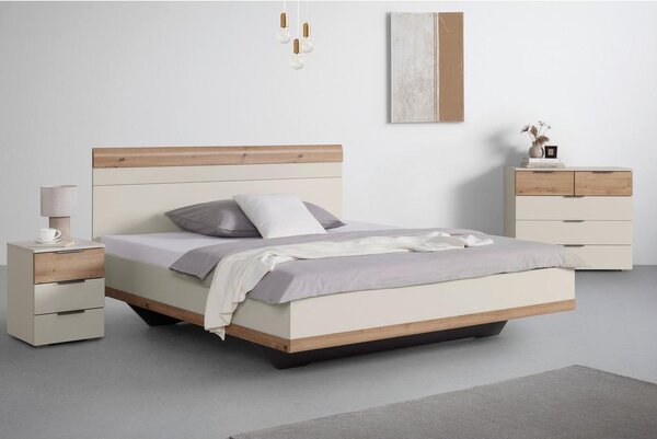 Premium Living Postelja Ellmau, Barva Hrasta, Barva Šampanjca, 180x200