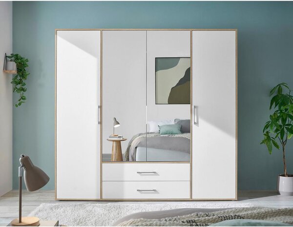 Modern Living Omara S Klasičnimi Vrati Lembo, Bela, Barva Hrasta