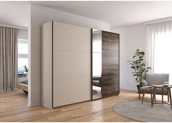 Premium Living Omara Z Drsnimi Vrati Sajo, Barva Šampanjca, Barva Hrasta