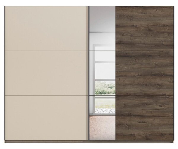 Premium Living Omara Z Drsnimi Vrati Sajo, Barva Šampanjca, Barva Hrasta