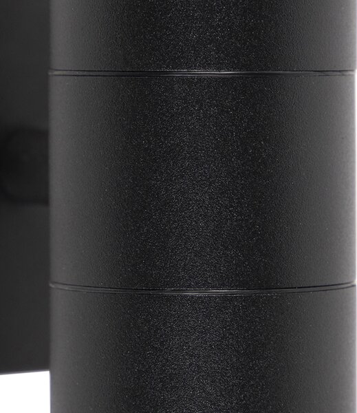 Pametna zunanja stenska svetilka črna IP44 vklj. 2 WiFi GU10 - Duo