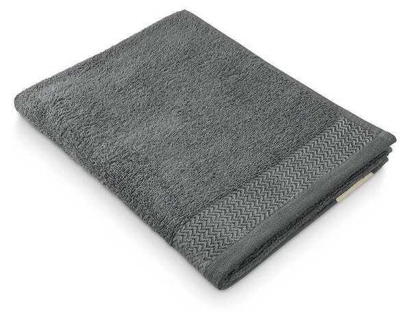 Brisača CLYR 50x100 cm temno siva, 100% bombaž