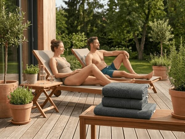 Brisača CLYR 50x100 cm temno siva, 100% bombaž