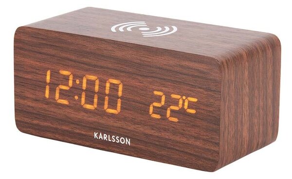 Karlsson Budilka z brezžičnim polnilnikom Karlsson