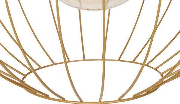 Dizajnerska viseča svetilka zlata 60 cm - Wire Dos