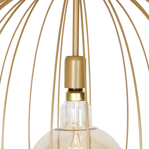 Dizajnerska viseča svetilka zlata 60 cm - Wire Dos