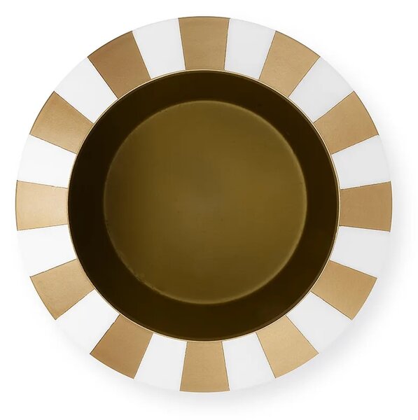 Pip Studio Dekorativna vaza Pip Studio Stripes White-Gold