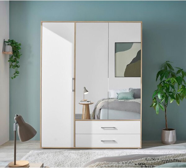 Modern Living Omara S Klasičnimi Vrati Lembo, Bela, Barva Hrasta